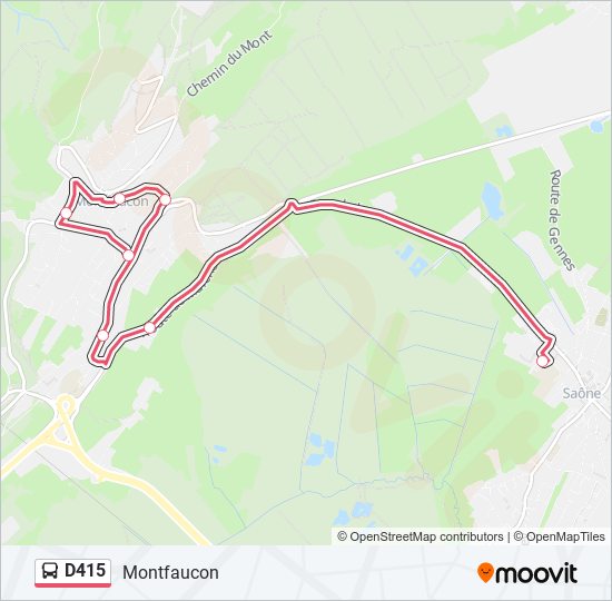 Mapa de D415 de autobús