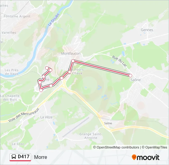 D417 Bus Line Map