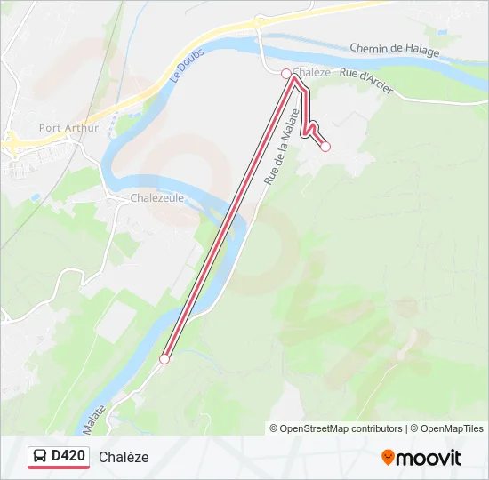 D420 Bus Line Map
