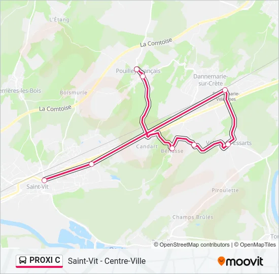PROXI C Bus Line Map