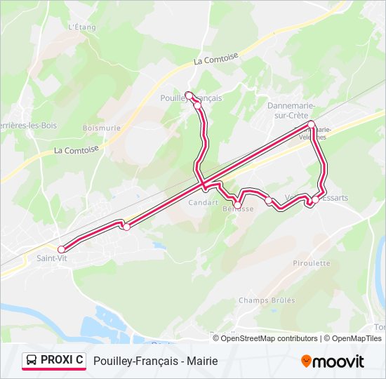 Mapa de PROXI C de autobús