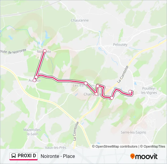 PROXI D Bus Line Map