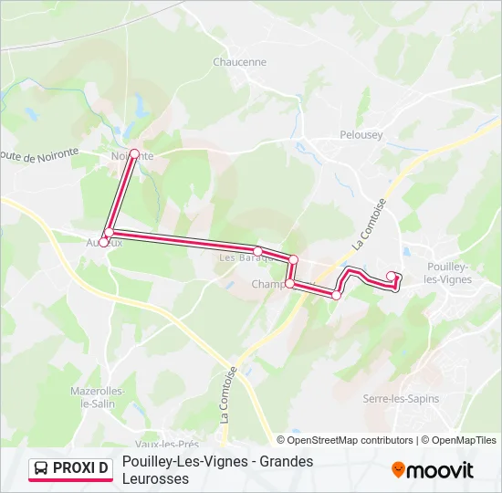 PROXI D Bus Line Map