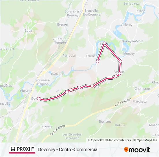 PROXI F Bus Line Map