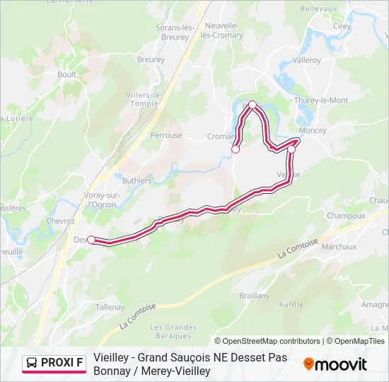 PROXI F Bus Line Map