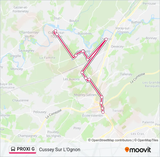 PROXI G Bus Line Map
