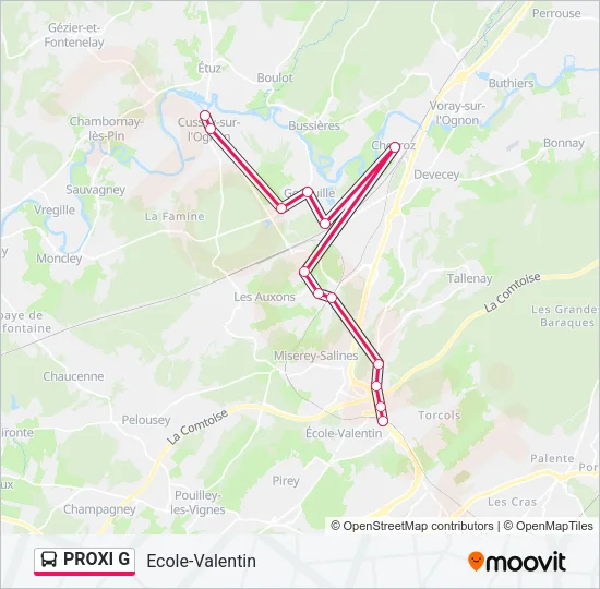 PROXI G Bus Line Map