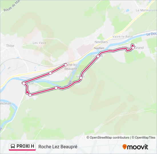 PROXI H Bus Line Map