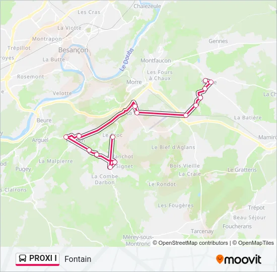 PROXI I Bus Line Map