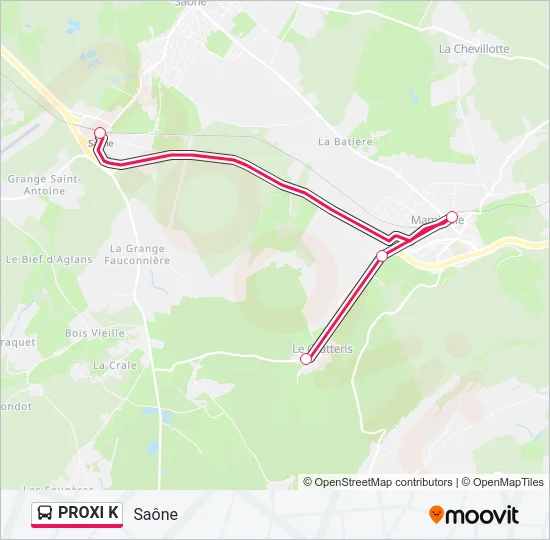 PROXI K Bus Line Map