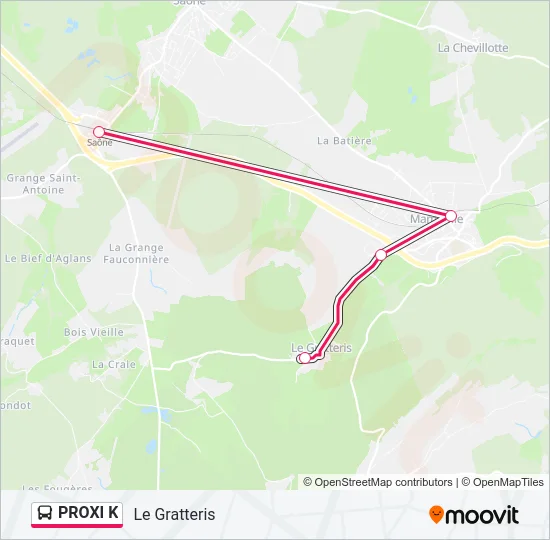 PROXI K Bus Line Map