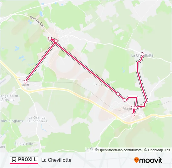 PROXI L Bus Line Map