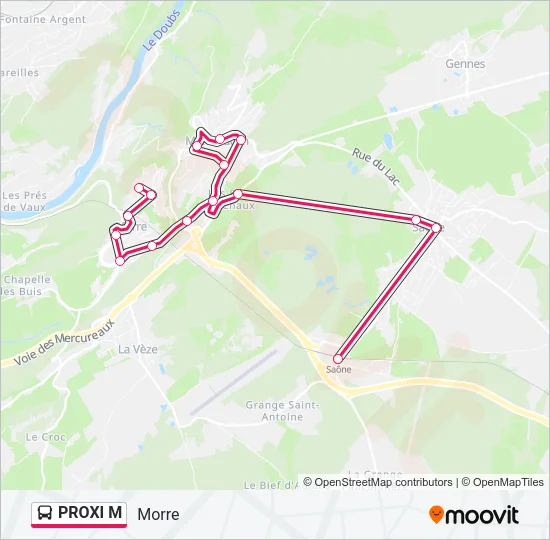 PROXI M Bus Line Map