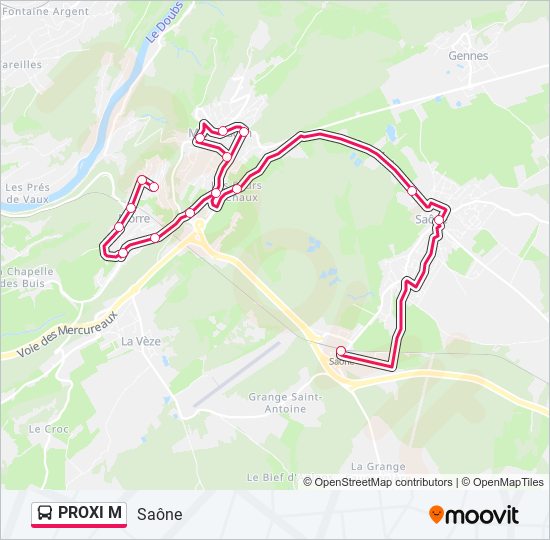 PROXI M bus Line Map