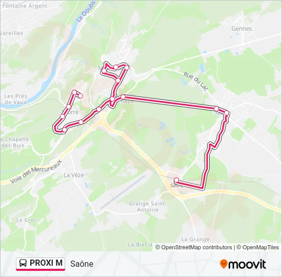 PROXI M Bus Line Map