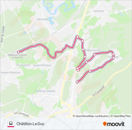 PROXI TGV 2 bus Line Map