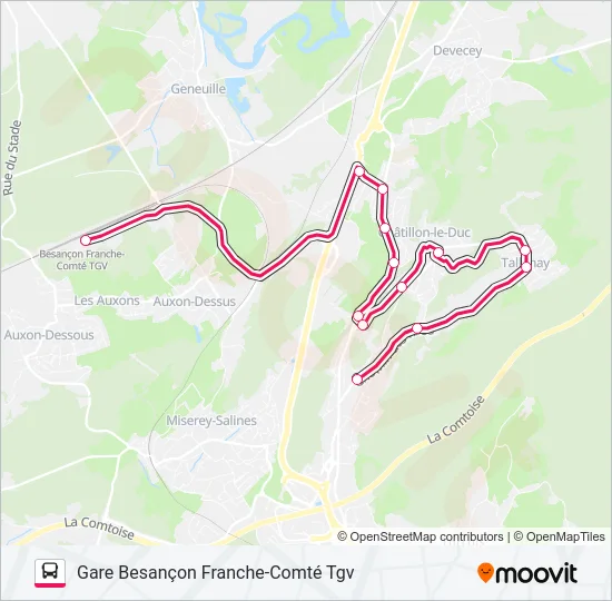 PROXI TGV 2 Bus Line Map