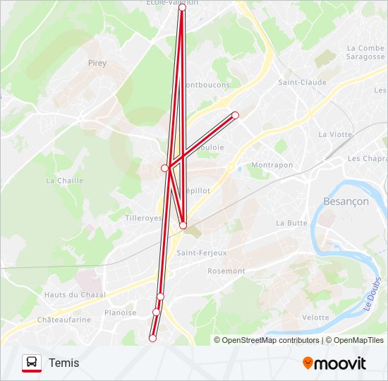 Mapa de GINKO CLINIQUES de autobús