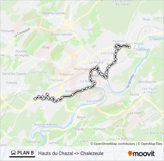 PLAN B Bus Line Map