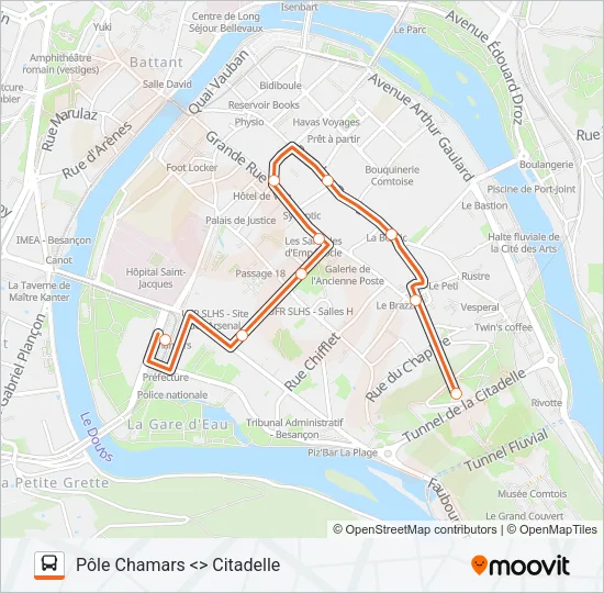 GINKO CITADELLE Bus Line Map