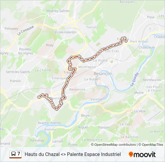 7 Bus Line Map