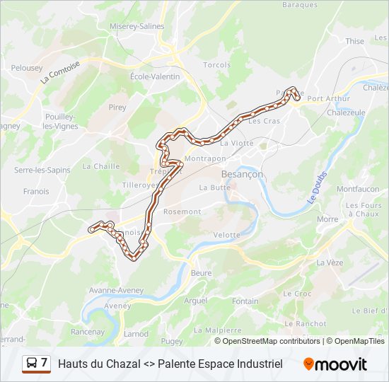 Mapa de 7 de autobús