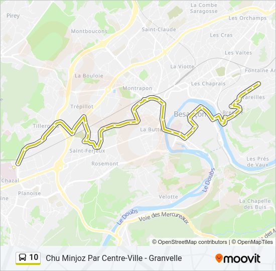 10 bus Line Map