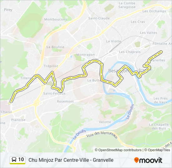 10 Bus Line Map