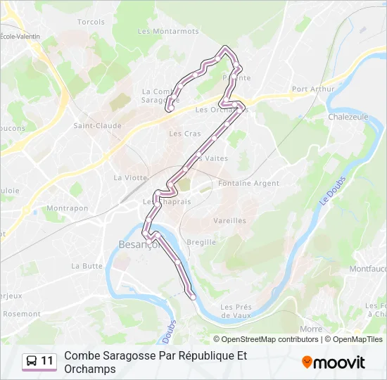 11 Bus Line Map