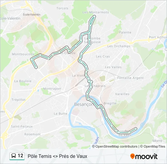 12 Bus Line Map