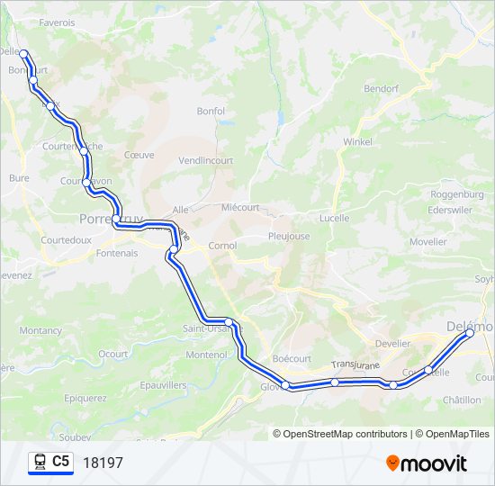 C5 train Line Map