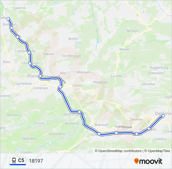 C5 Train Line Map