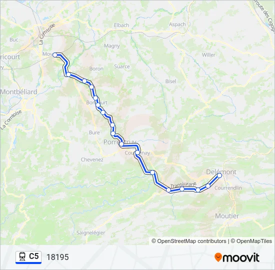 C5 Train Line Map