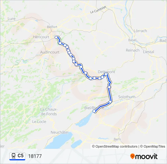 C5 Train Line Map