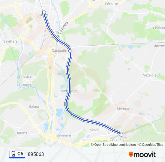 C5 Train Line Map