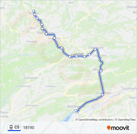 C5 Train Line Map
