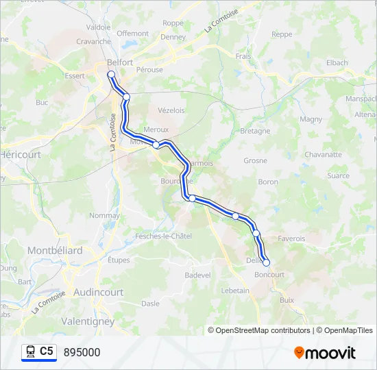 C5 Train Line Map