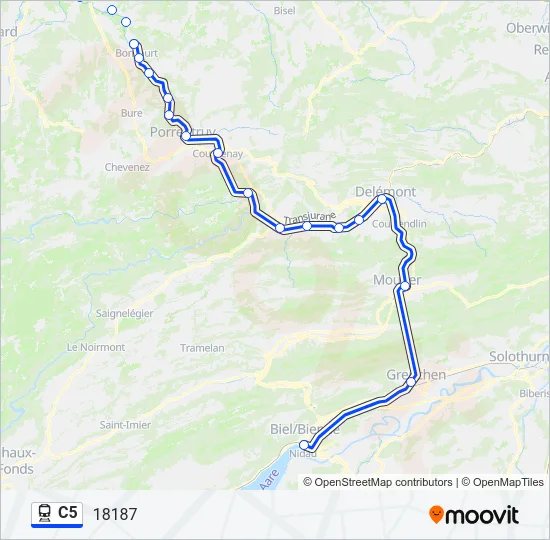 C5 Train Line Map