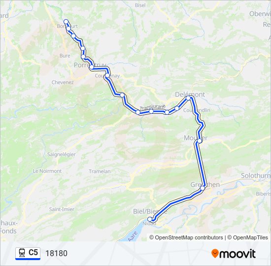 Mapa de C5 de tren