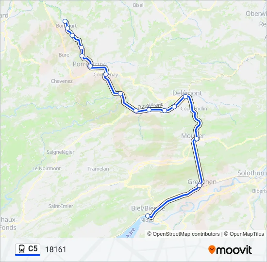 C5 Train Line Map