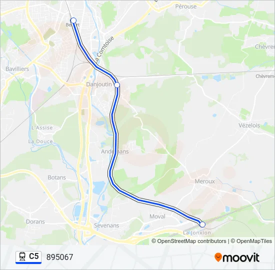 C5 Train Line Map