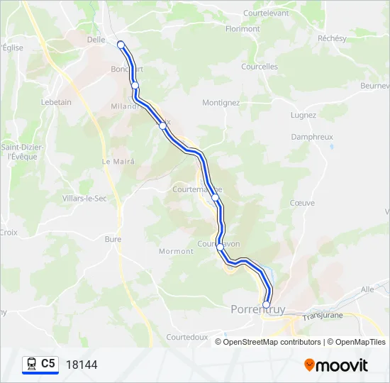 C5 Train Line Map