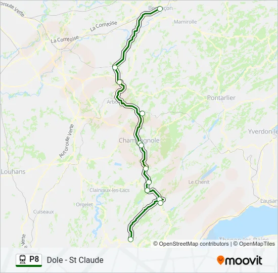 P8 Train Line Map