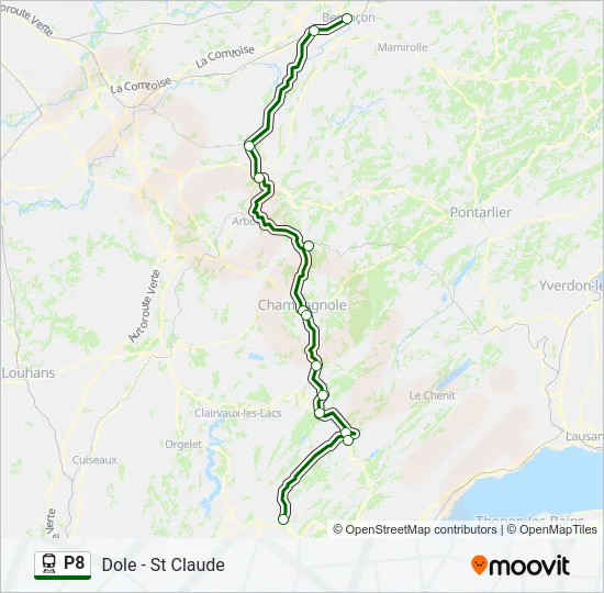 P8 Train Line Map