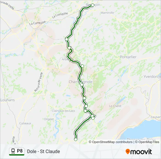 P8 Train Line Map
