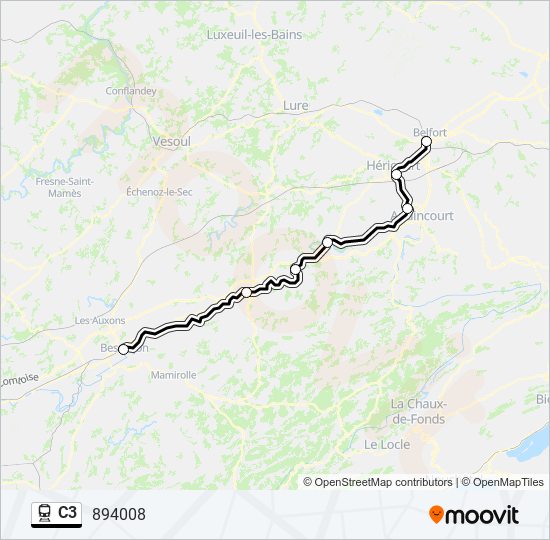 Mapa de C3 de tren