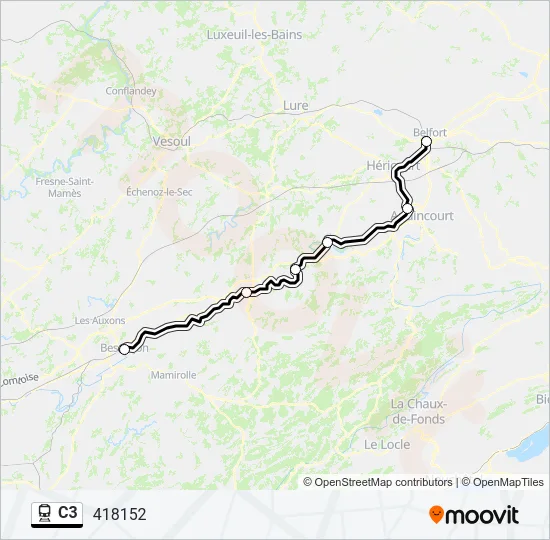 C3 Train Line Map