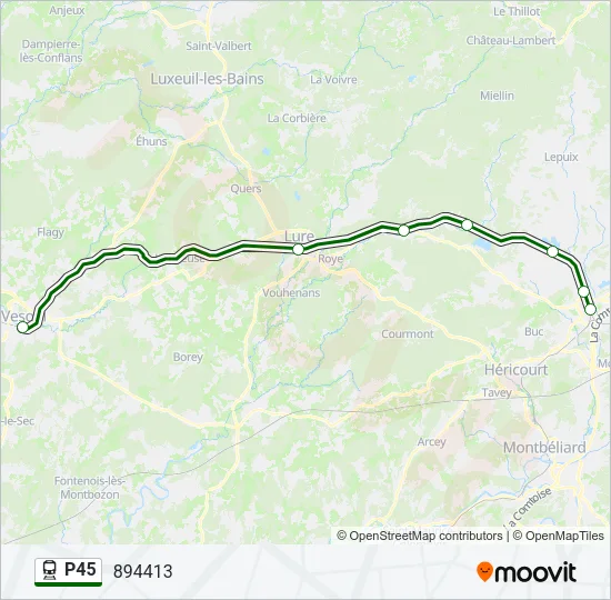 P45 Train Line Map