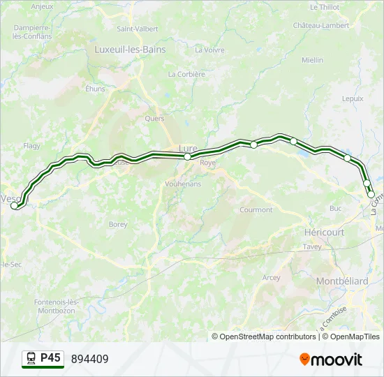 P45 Train Line Map