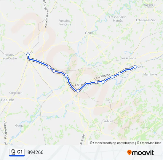 C1 Train Line Map